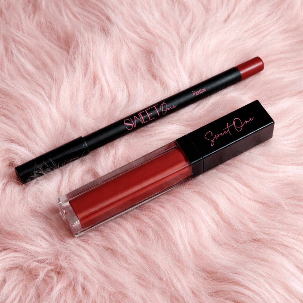 Sangria Kiss Lip Combo – Berry Red Lip Liner & Liquid Lipstick Duo