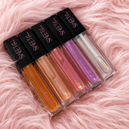 Best Seller Lip Gloss Bundle – 5 Shade Shimmer & Gloss Collection
