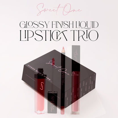 Sweet One Glossy Finish Liquid Lipstick Trio
